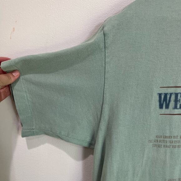 VTG Warner Brothers Looney Tunes Wile E Coyote Well Dressed Rustler T Shirt Sz L - Picture 9 of 10